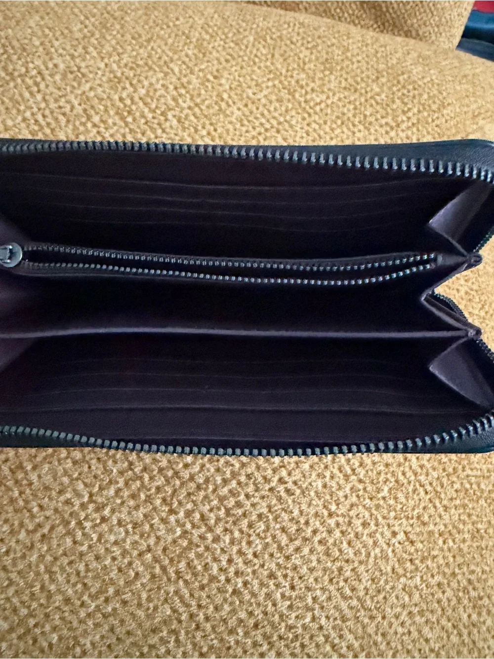 Coach Black Zip Wallet with White Mickey Face Applique